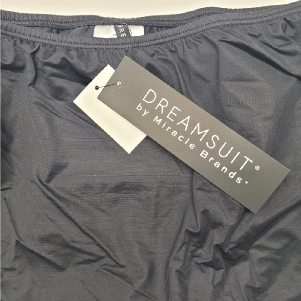 NWT Slimming Control Solid Swim Bikini Skirt Dreamsuit by Miracle Brands. BLK - Picture 3 of 8